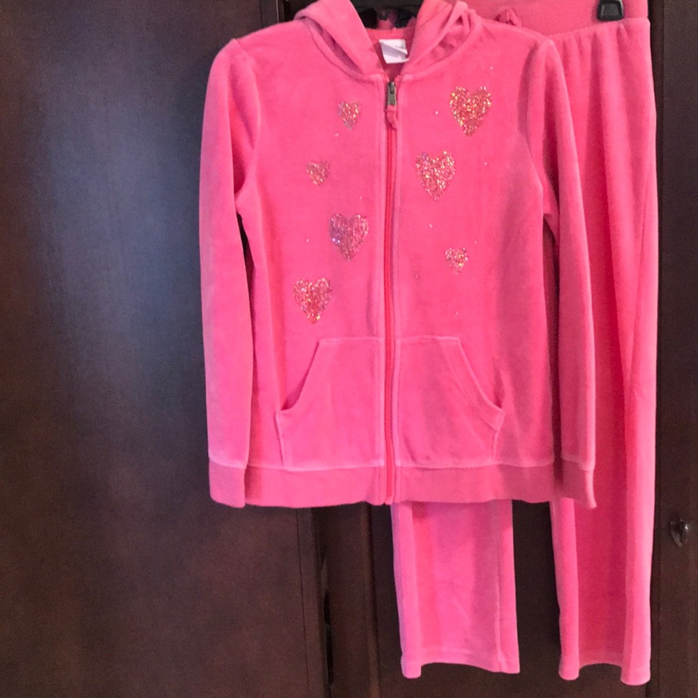 Circo Pink Kids Matching Set with Glitter Hearts